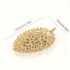 1pc Elegant Golden-Yellow Leaf Pattern Decorative Tray, Luxury Tabletop Decor for Living Room, Dining Room, Weddings, Events, Non Food Contact Surface