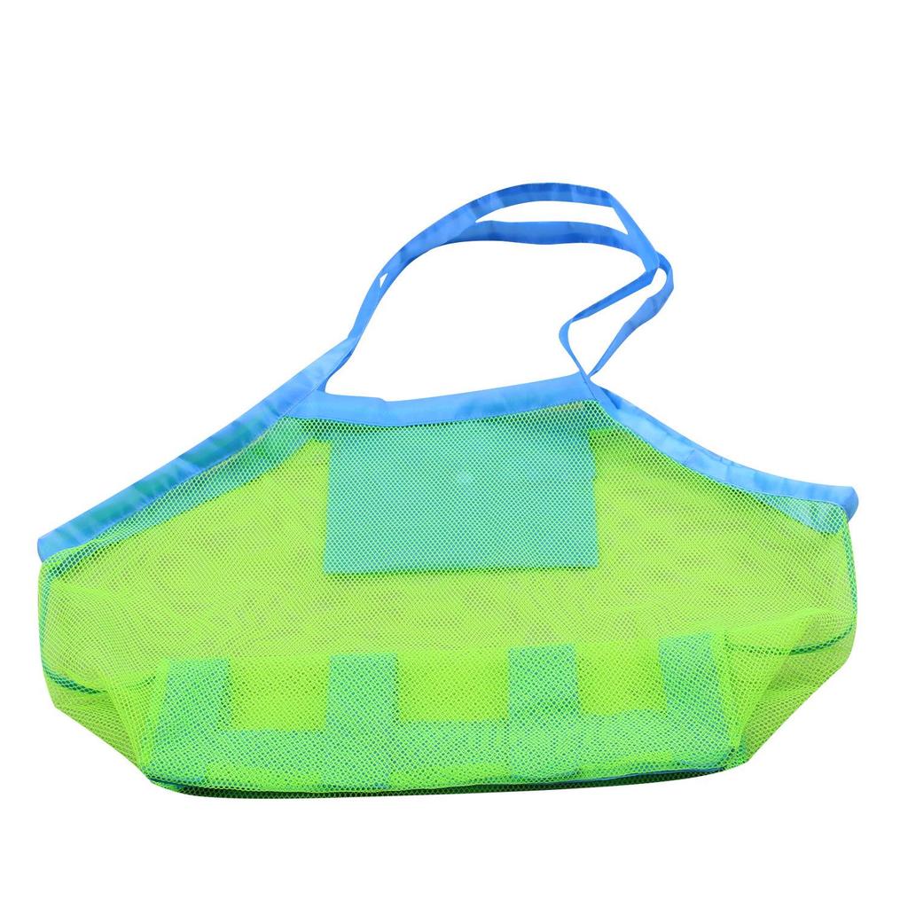 Large Capacity Mesh Beach Bag for Kids - 9 Colors, Foldable Storage for Toys & Clothes