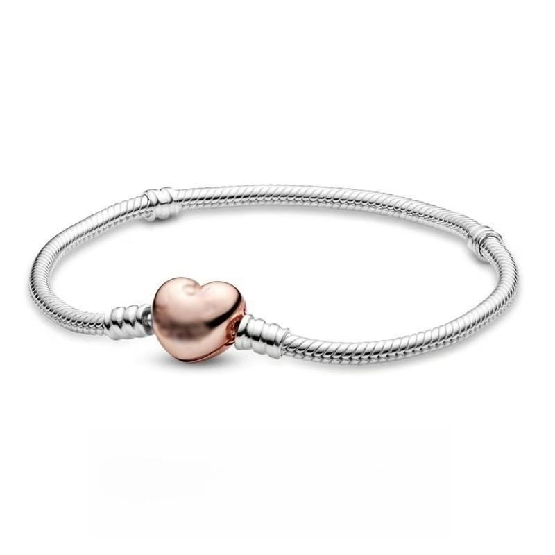 

Pankia Silver Plated Copper Crown Heart Bracelet Diy Jewelry For Women Gift Style E,21cm