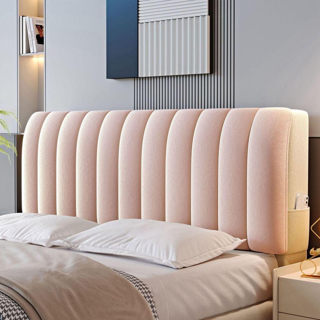 Universal Thickened Velvet Headboard Cover - Soft, Dustproof, and Anti-Collision Protective Backrest Cover