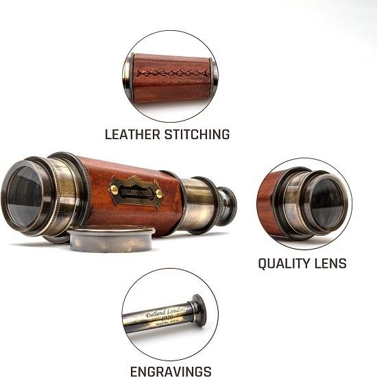 Vintage Ship 20 Inches Hexagonal Taper Brass Telescope