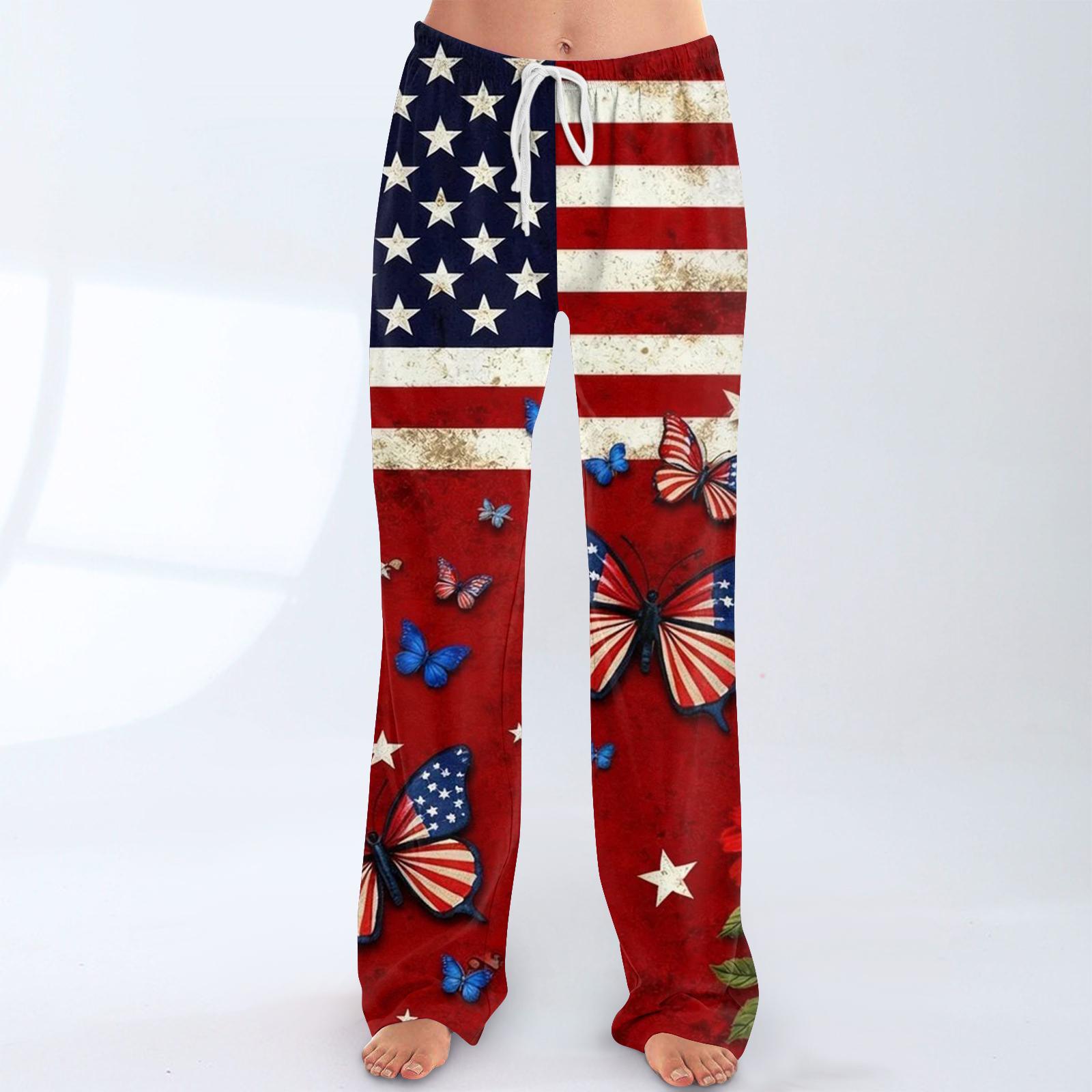 

Women s Fashion Loose-Fit Drawstring Elastic Waist Casual Printed Pants XL винний