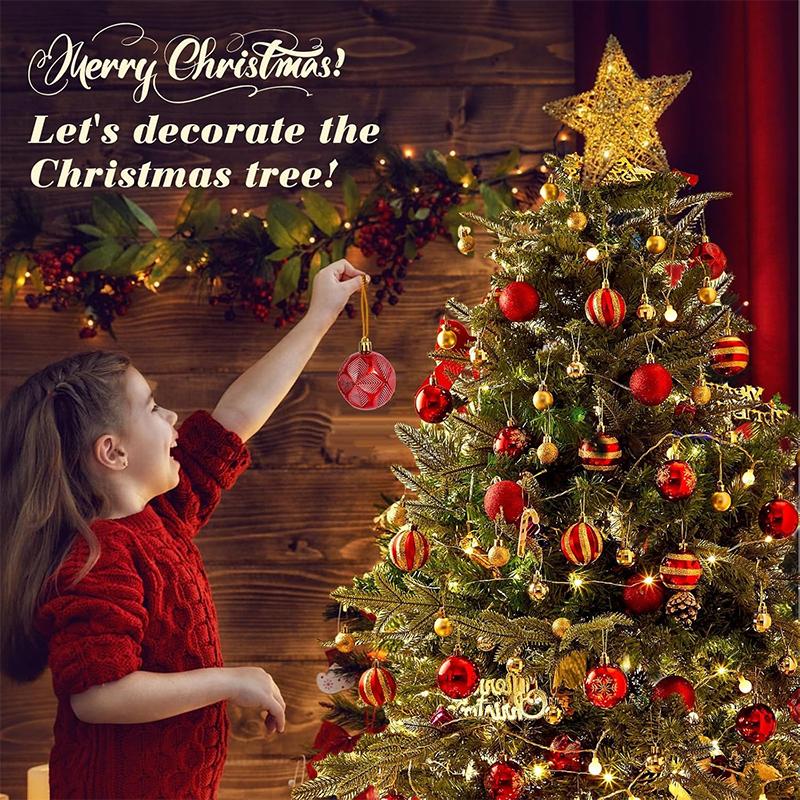 44Pcs Christmas Ball Ornaments 3-6cm shatterproof Christmas Hanging Ball Christmas Tree Decoration Home Party 2026 New Year Gift