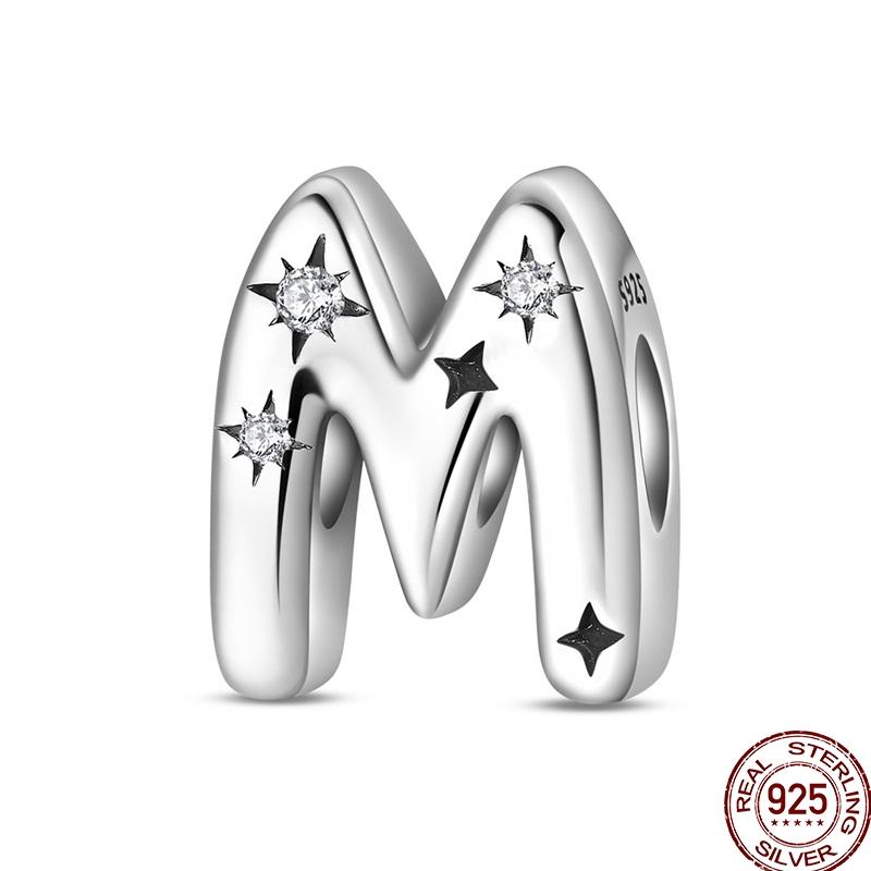 Copper 26 Letter A-Z Alphabet Charm Beads Fit Original Bangle Bracelet Necklace Pendant Jewelry Accessories Making