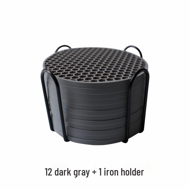Honeycomb Silicone Coaster - Non-slip, High-Temperature Resistant, Waterproof Heat Insulation Pad