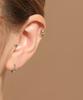 Minimalpiercing 14K Moissanite Diamond Green Noble Piercing Earrings