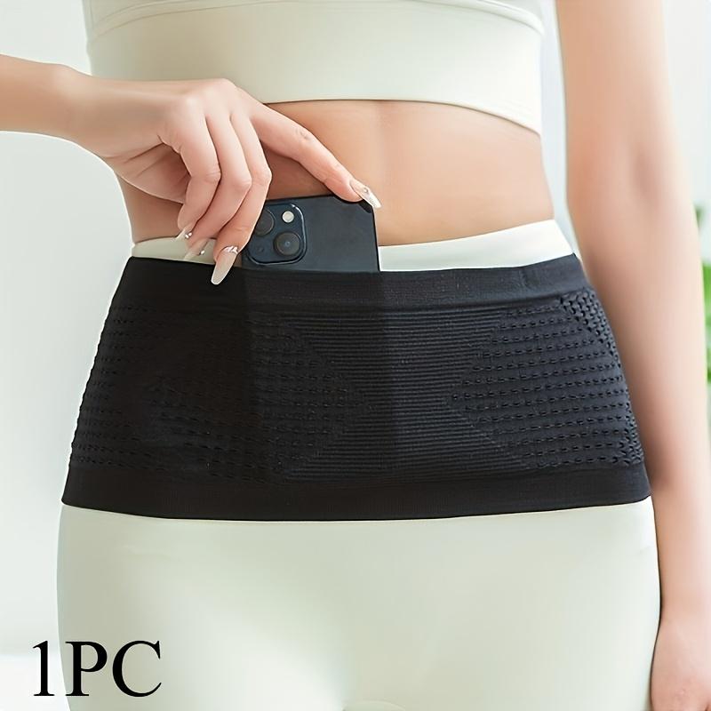 Seamless Elastic Waist Pack for Running,Gym,Portable Belly Control Belt with Textured Breathable Design,Lightweight Workout