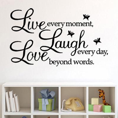 Live Laugh Love Removable Art Vinyl Mural Home Room Decor Wall Stickers