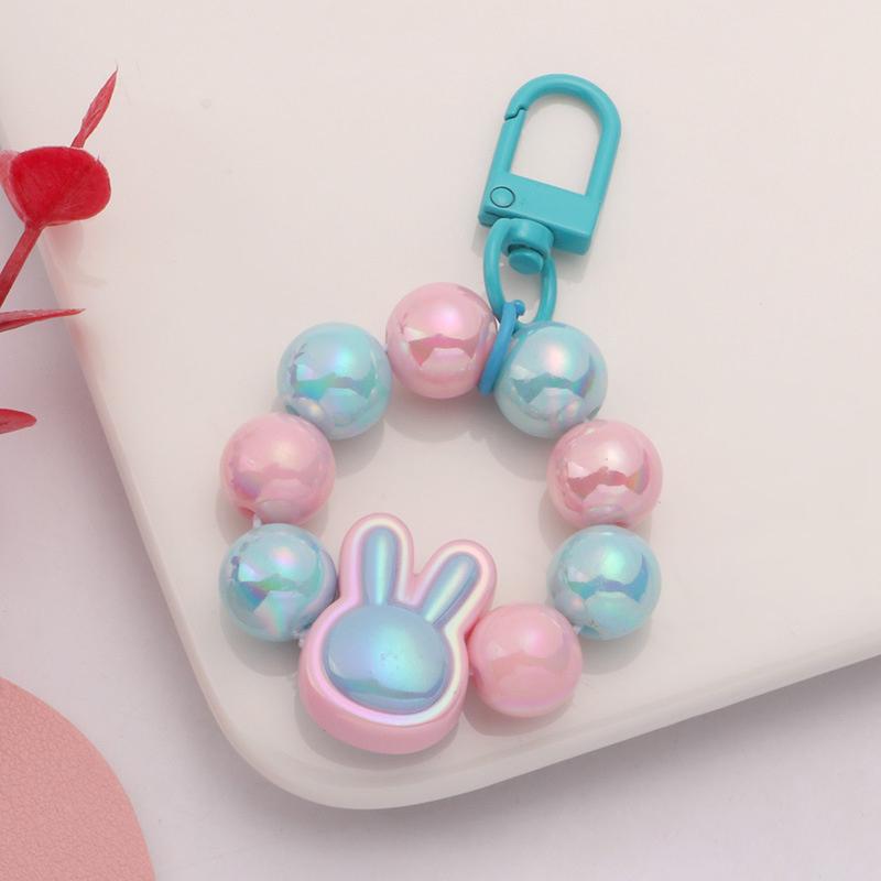 

Двухцветный акриловый кролик с цветным покрытием, брелок для ключей, сумка, декоративная подвеска синий