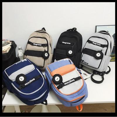 Retro-Rucksack für Mädchen, High-School-Schülerinnen, Mittelstufenschülerinnen, kontrastierende Schultaschen, Herren-Computerrucksäcke