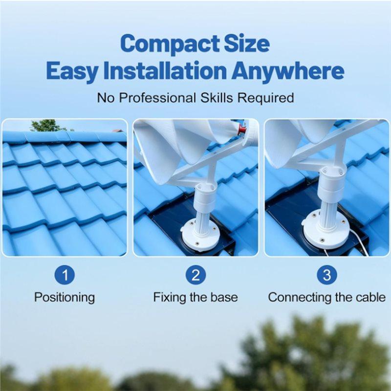 ABWR-50W 12V DC Output Low Start Wind Speed Brushless Generator Micro Wind Turbine Generator