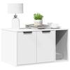 VidaXL Cat Litter Box Furniture White Engineered Wood 857733