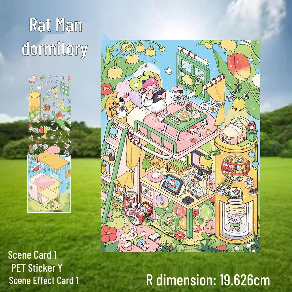 3D Large-Scale Scenery Sticker: DIY Visual Stacking Miniature Scene, No Cutting Needed