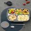 TAFUCO 304 Stainless Steel 5-Compartment Bento Lunch Box with Insulated Bag and Cutlery