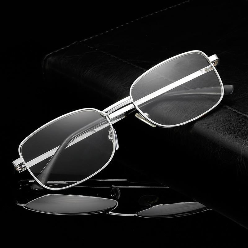Metal Frame Reading Glasses Men Women Square Full Frame Magnifying High Definition Presbyopic Eyeglasses