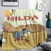 Hilda Poster Printed Flannel Blanket, soft throw for bedroom sofa, washable, fan merchandise, great gift.