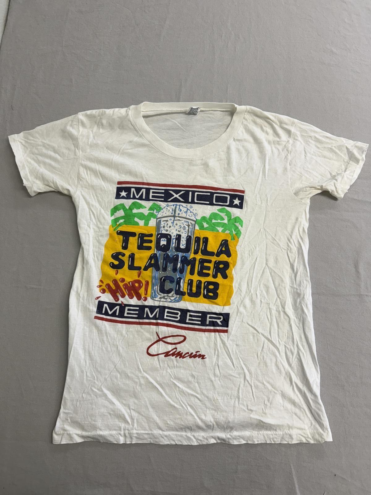 VTG Cancun T-shirt Tequila Slammer Club Mexico Tee XXL L