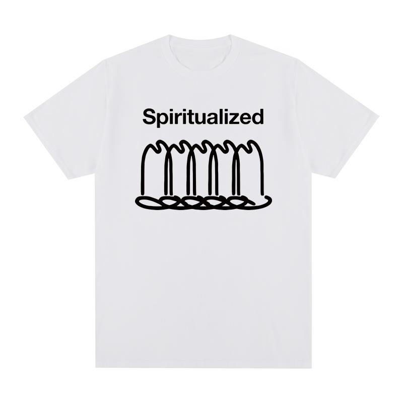 spiritualized Vintage Tshirt Graphic YK Idea Casual Cotton Unisex T shirt New Tee Tshirt Womens Tops