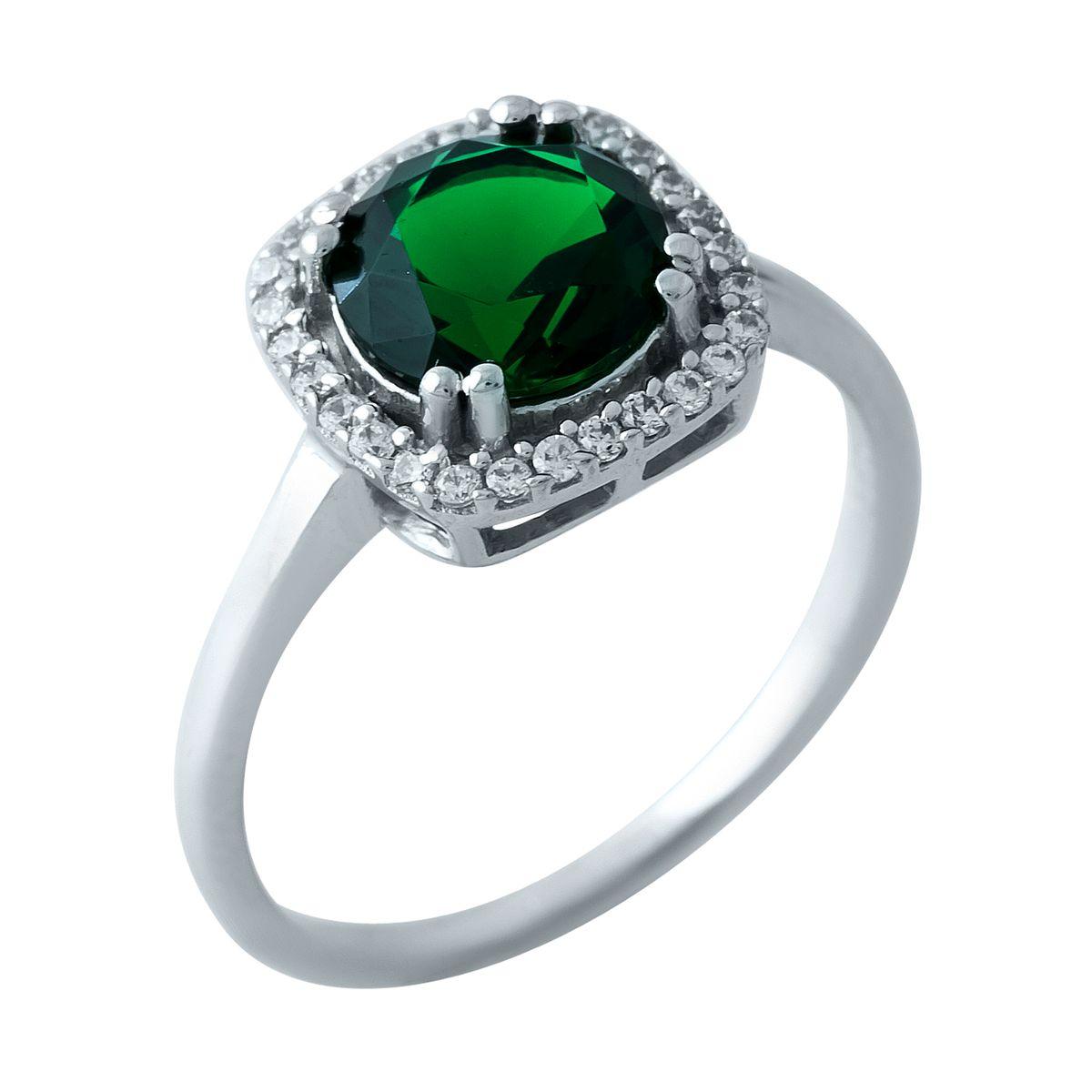 

Срібна каблучка зі смарагдом nano (1966365) 17 смарагдовий