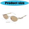 Stylish Sunglasses for Girls Boys Photo Props Travel Hip Hop Oval Frame Oval Frame Rhinestones Glasses Metal Eyewear