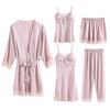 New Women's 5-piece Set Bridal Bridesmaid Wedding Dress Women's Pajamas White Kimono Pajamas Rayon Casual Pajamas Home Clothes