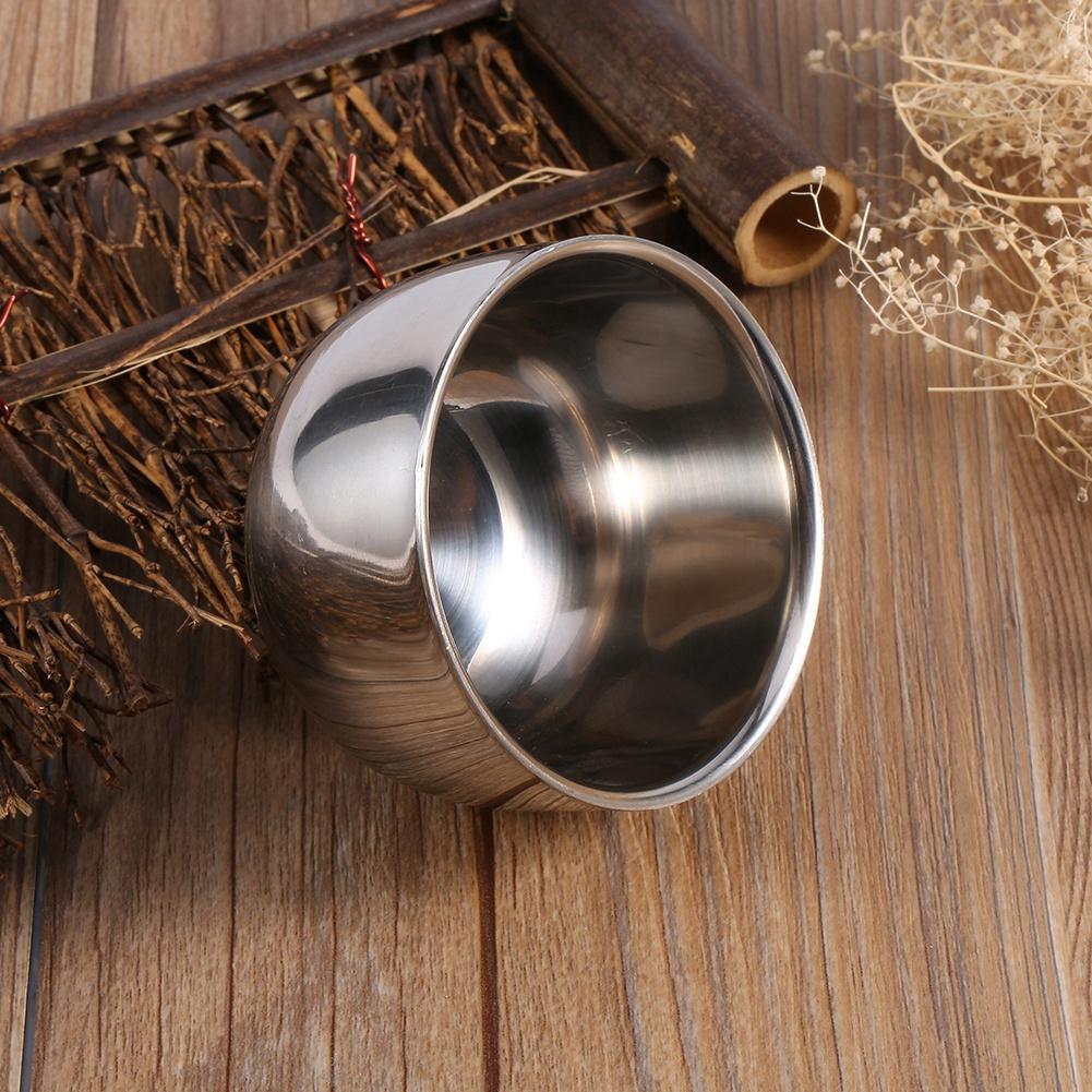 Durable Men s Stainless Steel Hairdressing Shaving Cream Soap Mug Bowl Cup Tool