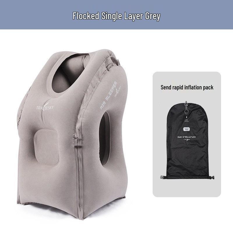Tragbares aufblasbares Nackenkissen für Reisen, Büro und Autos - Langstrecke, Hochgeschwindigkeitsbahn und Nickerchenkissen