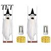 Altalena fantasma luminoso di Halloween con cappello da strega, altezza regolabile, Decorazioni per giardino festività spettrali controllate da telecomando, Luminosità,