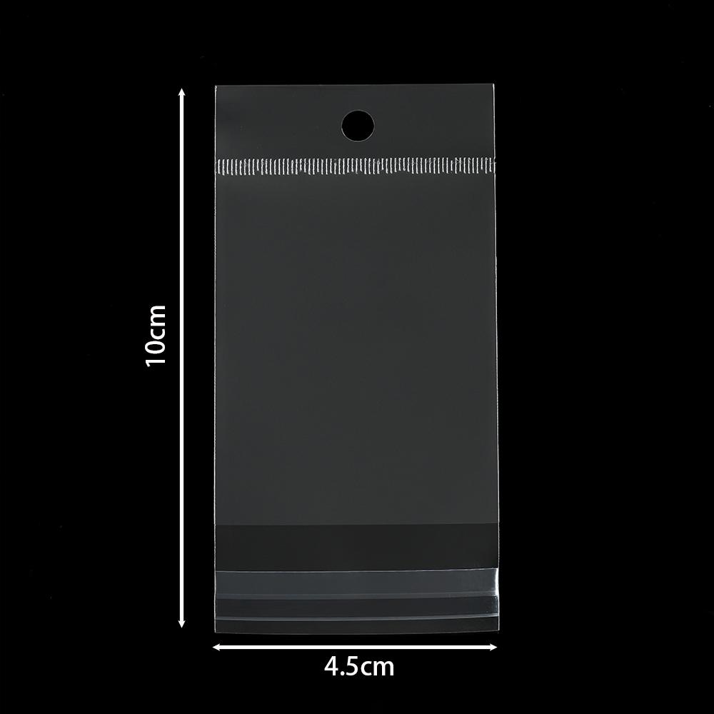 

100pcs/Lot Various Sizes Transparent Bag Self Adhesive Plastic Hanging Opp Pouches Seal Gift Bag for Jewelry Display Storage Bag