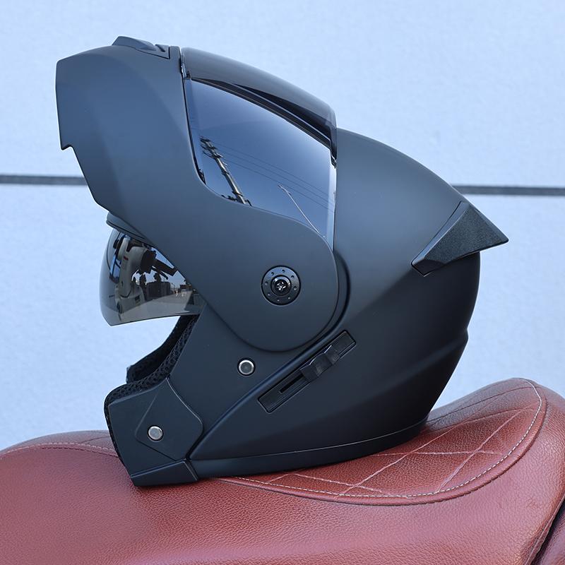 ORZ electric bicycle helmet ABS with double lenses, men's and women's four season open face helmet, riding helmet DOT