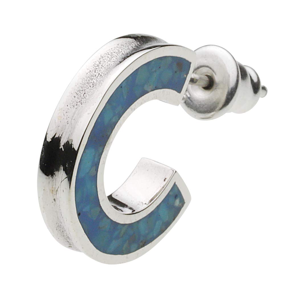 

Crush Stone Earrings Turquoise 925 Silver fe0191 [Figmart] [Silver Accessories]