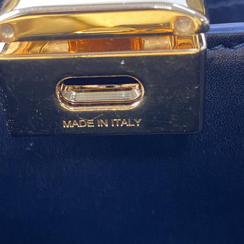 Gebrauchte BVLGARI Umhängetasche schwarzes Leder Damen