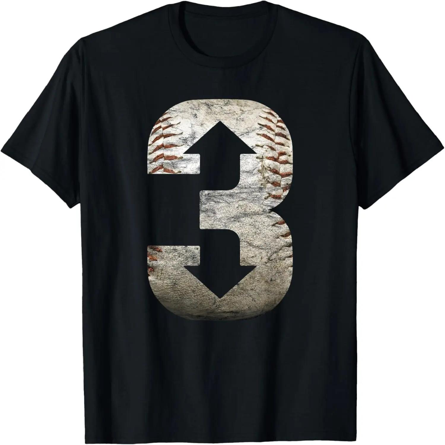 

3 Up 3 Down _ Three Up Three Down Baseball T-Shirt XXXXXL чорний