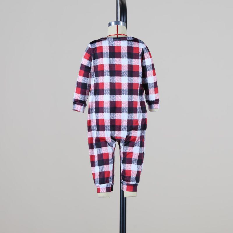 Elk Print Parent-Child Christmas Pajamas Set - Long Sleeve Autumn/Winter Family Homewear KTB
