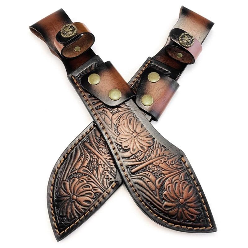 Handcrafted Leather Cutter Sheath Cutter Holder For Compacts Fixed Blade Outdoor Hand Stitched Water Resistant Design