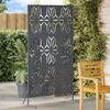 VidaXL Metal Fence Panel Anthracite Metal Large Pattern 868586
