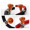 AProFamily Power Handle Car Steering Wheel Spinner, Compatible With All Vehicles, Luxurious Natural Wood Design