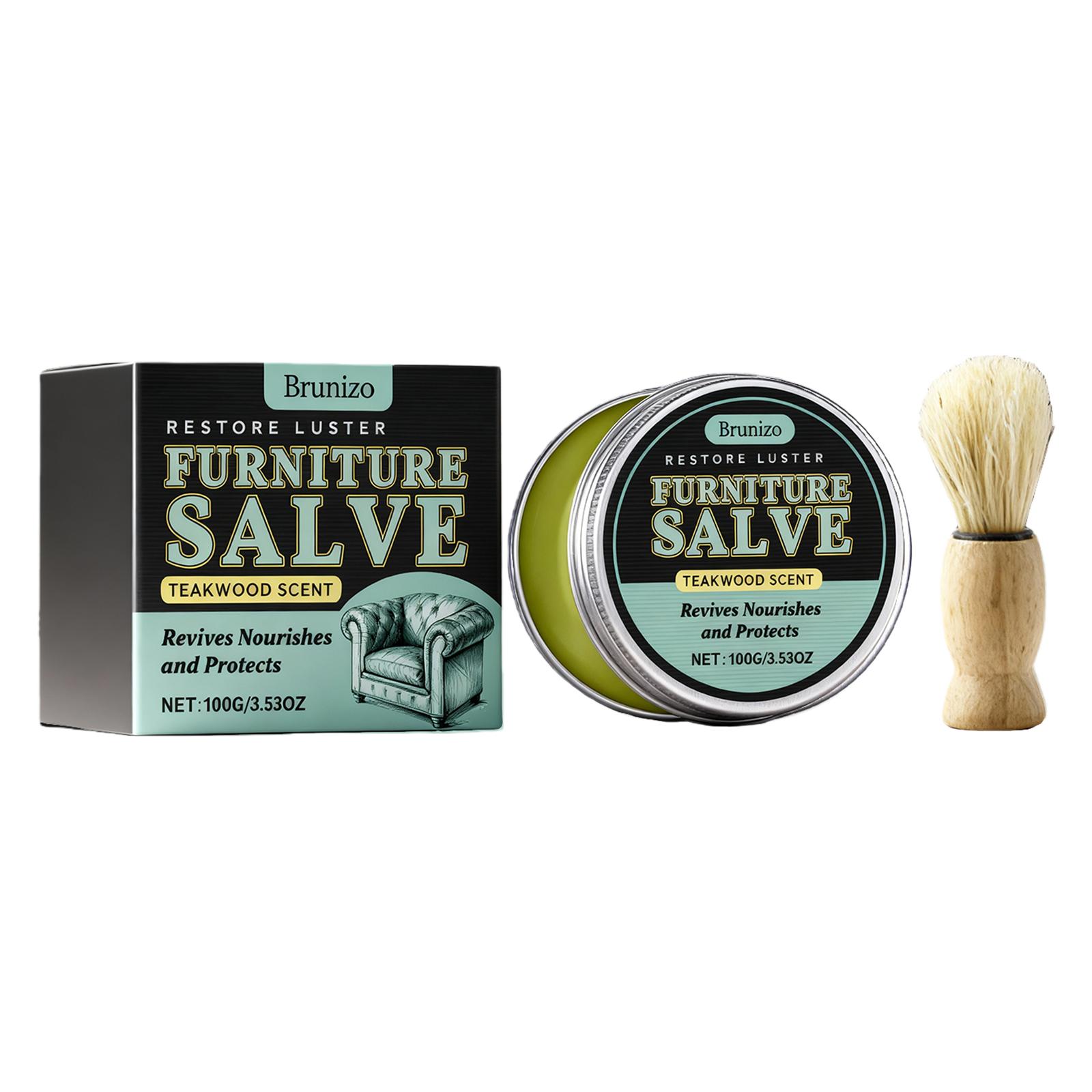 

Leather Conditioner with Brush Polisher Moisturizer and Restorer Easy To Apply for Leather Furniture Care Protection 100g