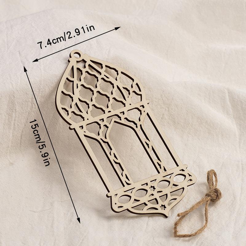 Ramadan Star Moon Hanging Ornament Wooden Ramadan Decorations 2026 Islamic Muslims Party Accessories Eid Ramadan Party Supplies