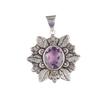 Rare African Amethyst Gemstone 925 Sterling Silver Jewelry Oxidize Pendant 1.59" CP-14-4