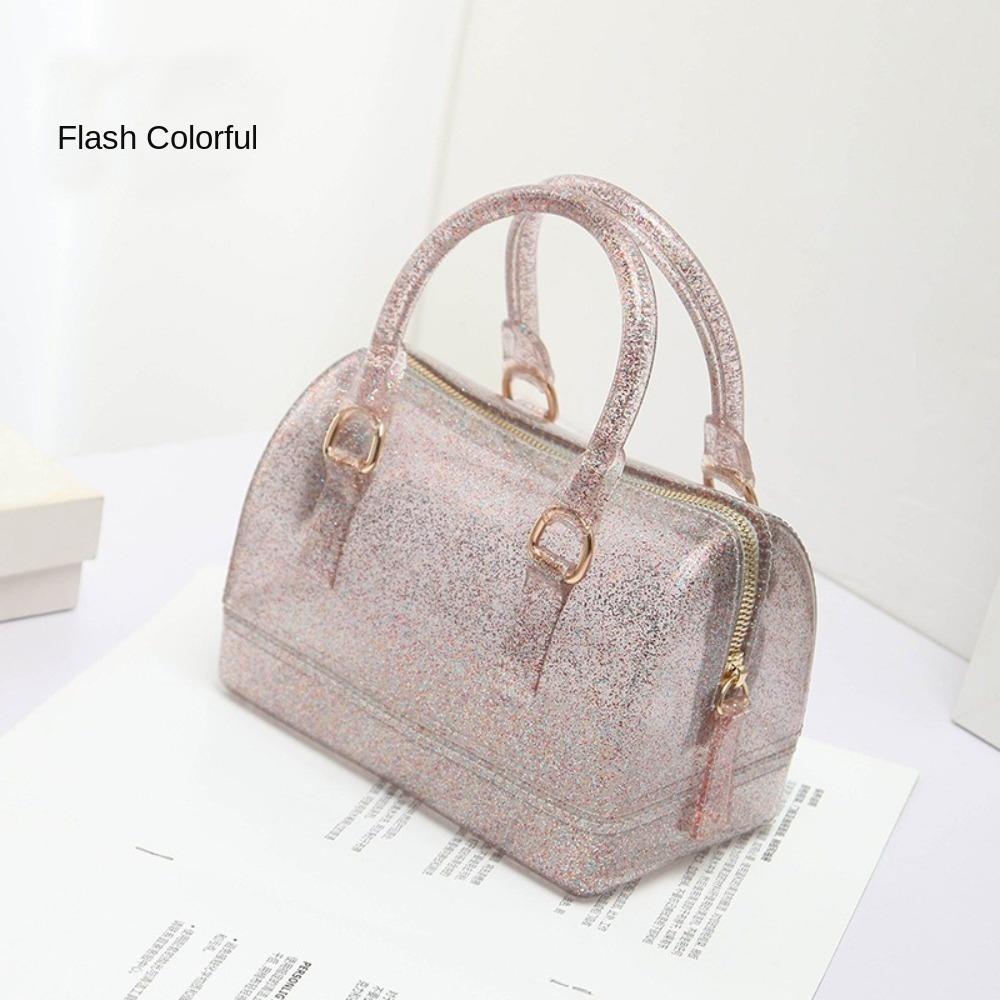 

Fashion PVC Jelly Crossbody Bags Waterproof Candy Transparent Shoulder Bag Handbag Women s Bucket Bag