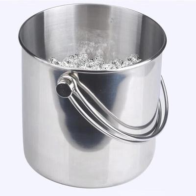 BEYZK Double-Layer Stainless Steel Ice Bucket with Handle