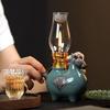 Adjustable Ceramic Kerosene Butter Lamp - Chinese Style Tea Room Ornament