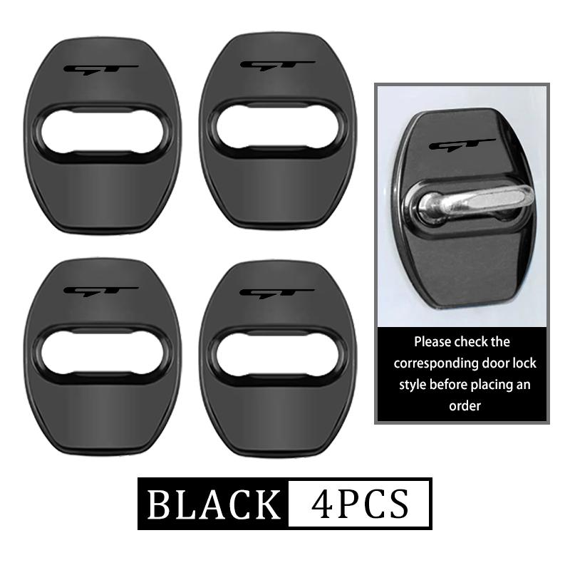 AIB1 4Pcs Car Stainless Steel Door Lock Cover Protection Accessories For KIA Cerato Proceed Stonic Picanto Ceed GT line Rio K9