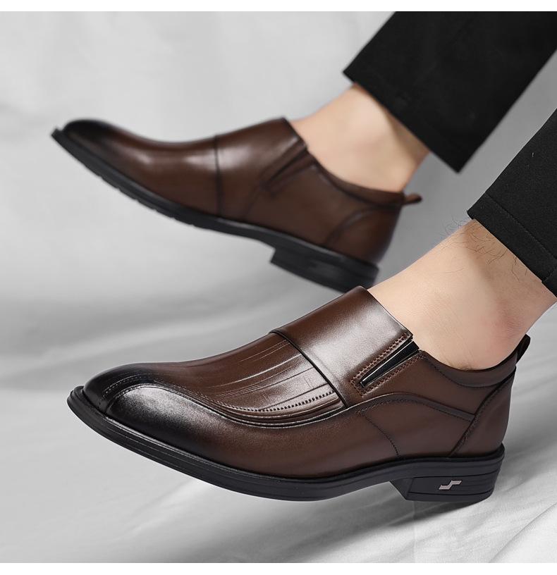 Fashion Korean Spring Autumn Wedding Shoes for Men Solid Color Fashion Casual Dress Shoes Male New Designer Leather Loafers Man