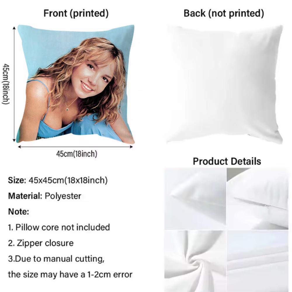 Singer B-Britney Spears Cushion Cover Comfortable Reversible Pillow Cover Ideal For Car Sofa Bedroom & Beyond