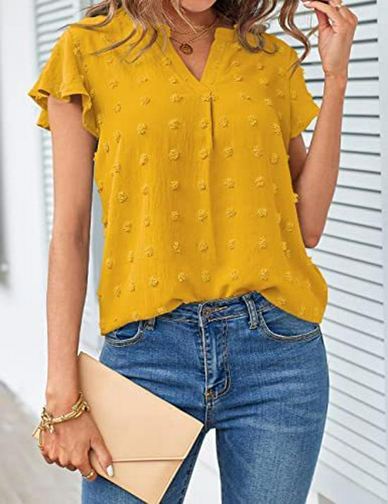 European and American Women's Ruffle Chiffon Summer Shirt