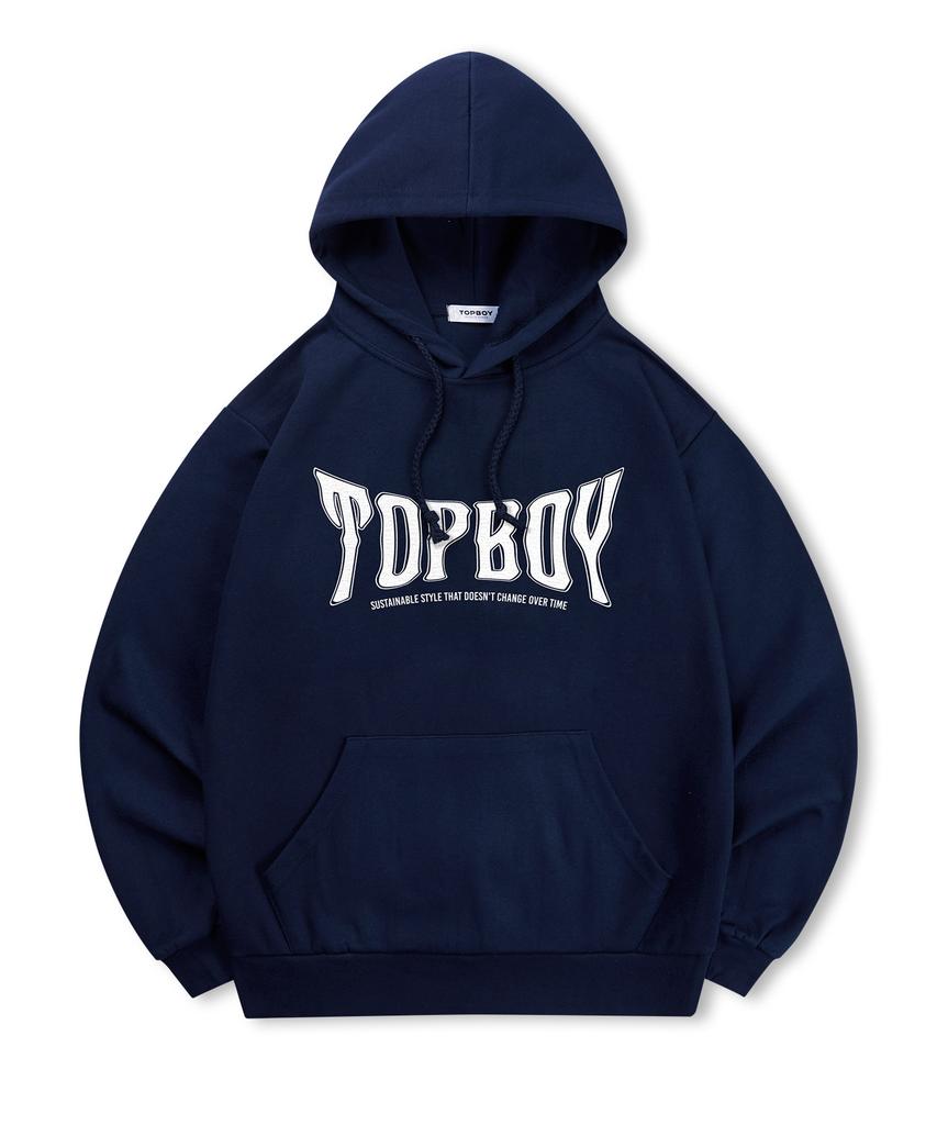 [Non-Fleece Or Fleece-Lined] Wide-Body Printed Hooded Sweatshirt (Type C)