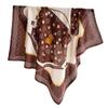 New 91 large square scarf simulation silk versatile herringbone pattern shawl scarf flower retro printing headscarf scarf