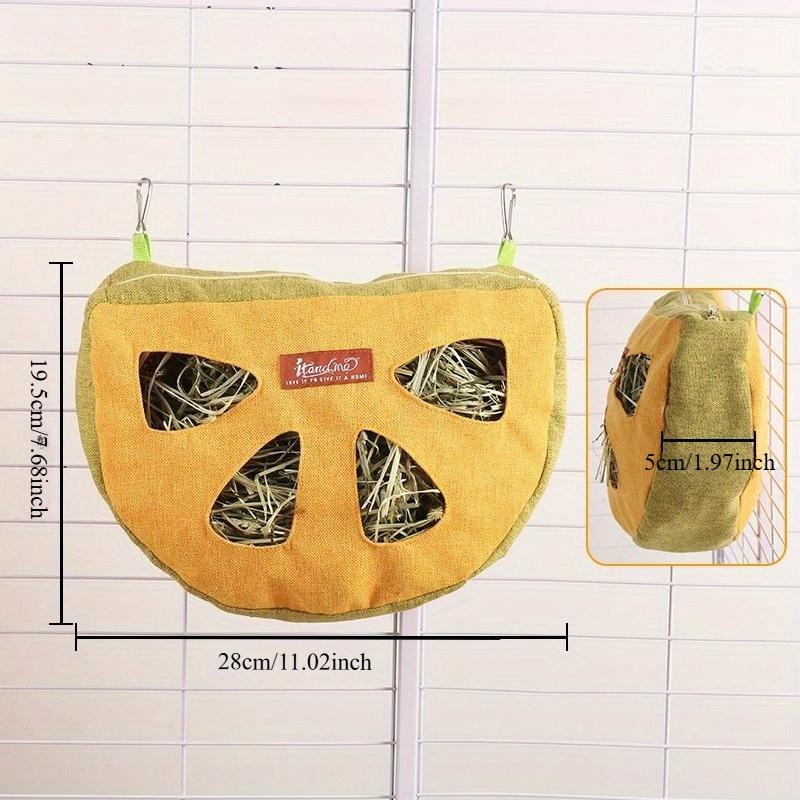 1pc Rabbit Hay Bag Hanging Hay Rack Feeding Bag Guinea Pig Chinchilla Large Capacity Anti-stealing Hay Rack Suitable for Gifts To Friends and Family